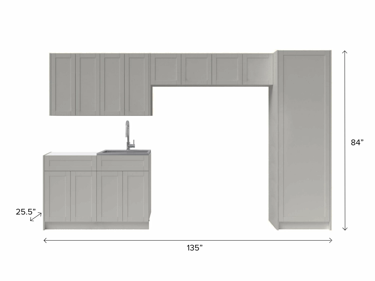 NewAge Products Laundry Room Cabinets Home Laundry Room 9 Piece Cabinet Set With Single Drawer Cabinet, Sink And Faucet 14 NewAge Products Laundry Room Cabinets Home Laundry Room 9 Piece Cabinet Set With Single Drawer Cabinet, Sink And Faucet