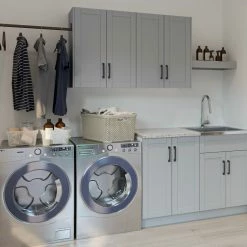 NewAge Products Laundry Room Cabinets Home Laundry Room 9 Piece Cabinet Set With Single Drawer Cabinet, Sink And Faucet 37 NewAge Products Laundry Room Cabinets Home Laundry Room 9 Piece Cabinet Set With Single Drawer Cabinet, Sink And Faucet