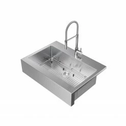 NewAge Products Shop Kitchen Sets 36 In. Farmhouse Sink With Flex Pull Down Faucet 24 NewAge Products Shop Kitchen Sets 36 In. Farmhouse Sink With Flex Pull Down Faucet