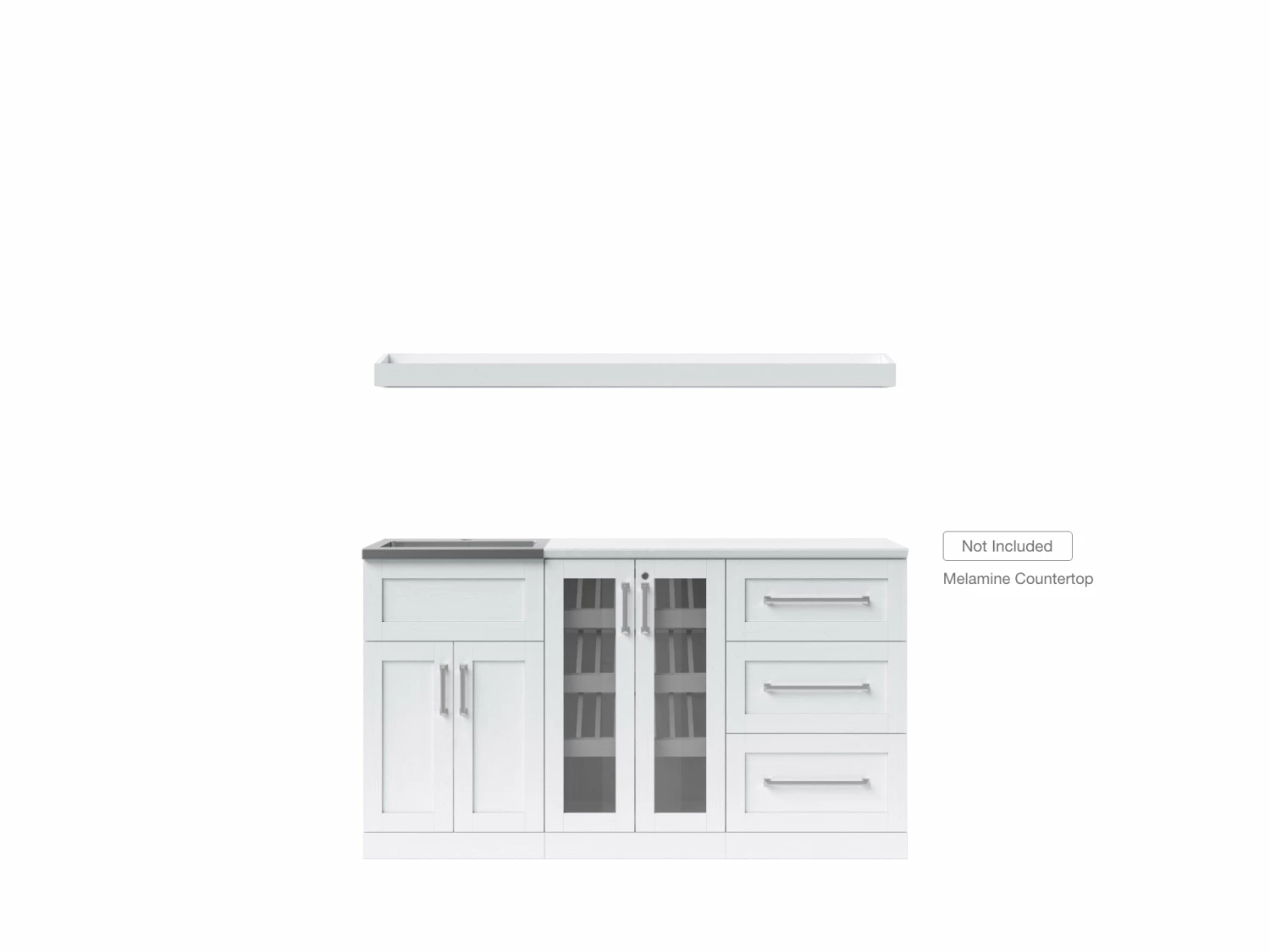NewAge Products Home Wet Bar 5 Piece Cabinet Set - 21 Inch 2 NewAge Products Home Wet Bar 5 Piece Cabinet Set - 21 Inch