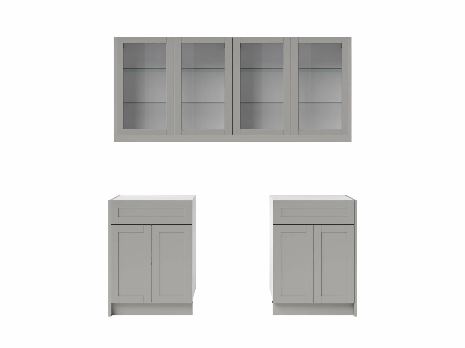 NewAge Products Home Bar Cabinets Home Bar 4 Piece Cabinet Set With Glass Door And Single Drawer Cabinets - 24 Inch 13 NewAge Products Home Bar Cabinets Home Bar 4 Piece Cabinet Set With Glass Door And Single Drawer Cabinets - 24 Inch