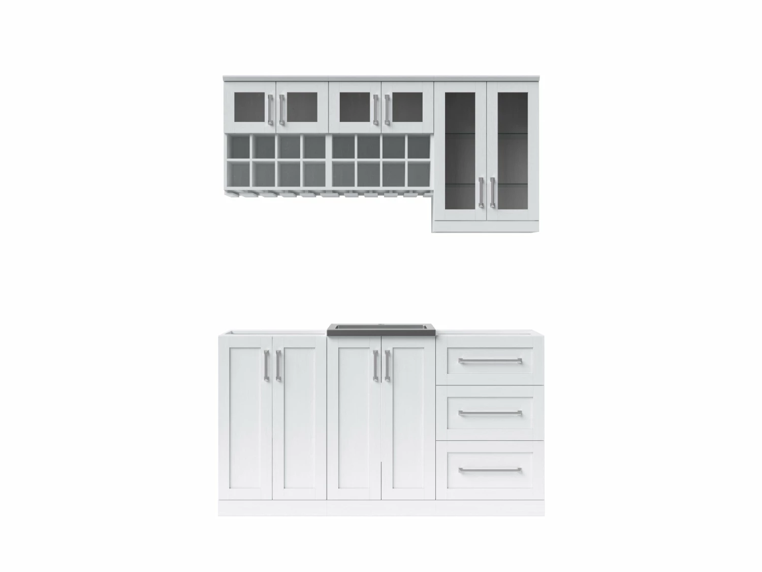 NewAge Products Home Wet Bar 7 Piece Cabinet Set - 21 Inch Home Bar Cabinets 1 NewAge Products Home Wet Bar 7 Piece Cabinet Set - 21 Inch Home Bar Cabinets