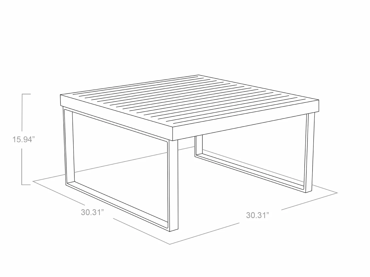 NewAge Products Patio Furniture Monterey Coffee Table 4 NewAge Products Patio Furniture Monterey Coffee Table
