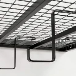 NewAge Products VersaRac Pro 4 Ft. X 8 Ft. Height-Adjustable Overhead Rack In Black Garage Storage