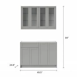 NewAge Products Home Bar Cabinets HOME BAR 4 Piece Cabinet Set With Glass Doors Cabinets - 24 Inch 50 NewAge Products Home Bar Cabinets HOME BAR 4 Piece Cabinet Set With Glass Doors Cabinets - 24 Inch