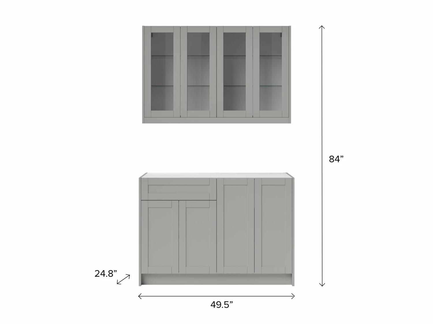 NewAge Products Home Bar Cabinets HOME BAR 4 Piece Cabinet Set With Glass Doors Cabinets - 24 Inch 19 NewAge Products Home Bar Cabinets HOME BAR 4 Piece Cabinet Set With Glass Doors Cabinets - 24 Inch