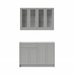 NewAge Products Home Bar Cabinets HOME BAR 4 Piece Cabinet Set With Glass Doors Cabinets - 24 Inch 49 NewAge Products Home Bar Cabinets HOME BAR 4 Piece Cabinet Set With Glass Doors Cabinets - 24 Inch