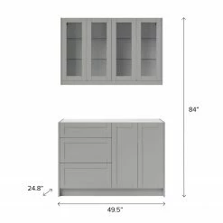 NewAge Products Home Bar Cabinets Home Bar 4 Piece Cabinet Set With Glass Door And Drawer Cabinet - 24 Inch 50 NewAge Products Home Bar Cabinets Home Bar 4 Piece Cabinet Set With Glass Door And Drawer Cabinet - 24 Inch