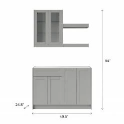 NewAge Products Home Bar 5 Piece Cabinet Set With Shelves - 24 Inch Home Bar Cabinets 53 NewAge Products Home Bar 5 Piece Cabinet Set With Shelves - 24 Inch Home Bar Cabinets