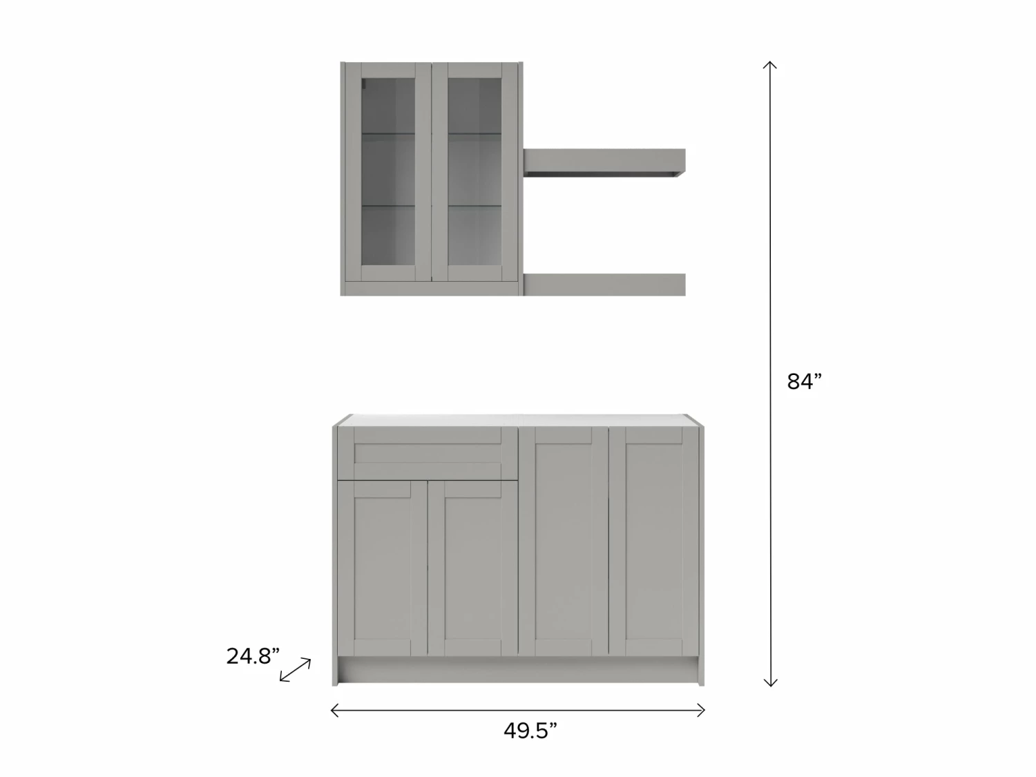 NewAge Products Home Bar 5 Piece Cabinet Set With Shelves - 24 Inch Home Bar Cabinets 20 NewAge Products Home Bar 5 Piece Cabinet Set With Shelves - 24 Inch Home Bar Cabinets
