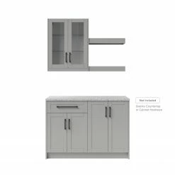 NewAge Products Home Bar 5 Piece Cabinet Set With Shelves - 24 Inch Home Bar Cabinets 51 NewAge Products Home Bar 5 Piece Cabinet Set With Shelves - 24 Inch Home Bar Cabinets