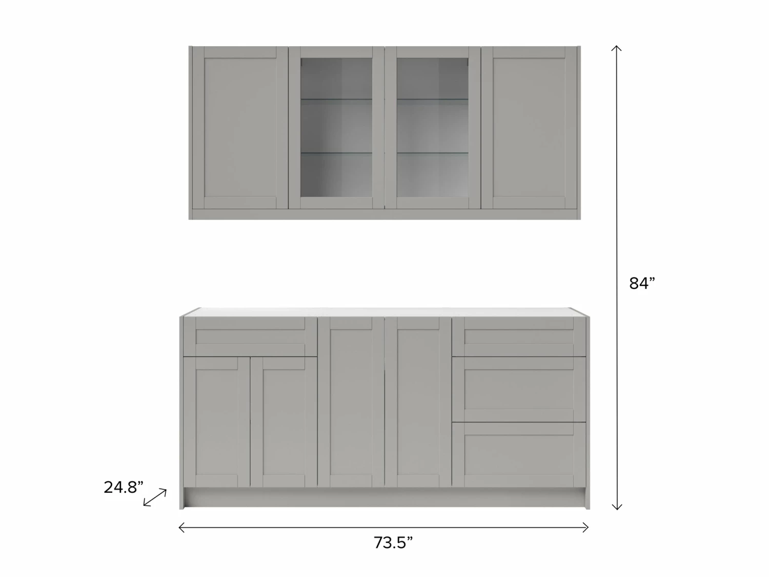 NewAge Products Home Bar 6 Piece Cabinet Set With Glass Door And Drawer Cabinet - 24 Inch Home Bar Cabinets 19 NewAge Products Home Bar 6 Piece Cabinet Set With Glass Door And Drawer Cabinet - 24 Inch Home Bar Cabinets