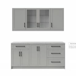 NewAge Products Home Bar 6 Piece Cabinet Set With Glass Door And Drawer Cabinet - 24 Inch Home Bar Cabinets 48 NewAge Products Home Bar 6 Piece Cabinet Set With Glass Door And Drawer Cabinet - 24 Inch Home Bar Cabinets