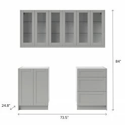 NewAge Products Home Bar Cabinets Home Bar 5 Piece Cabinet Set With Drawer Cabinet - 24 Inch 50 NewAge Products Home Bar Cabinets Home Bar 5 Piece Cabinet Set With Drawer Cabinet - 24 Inch