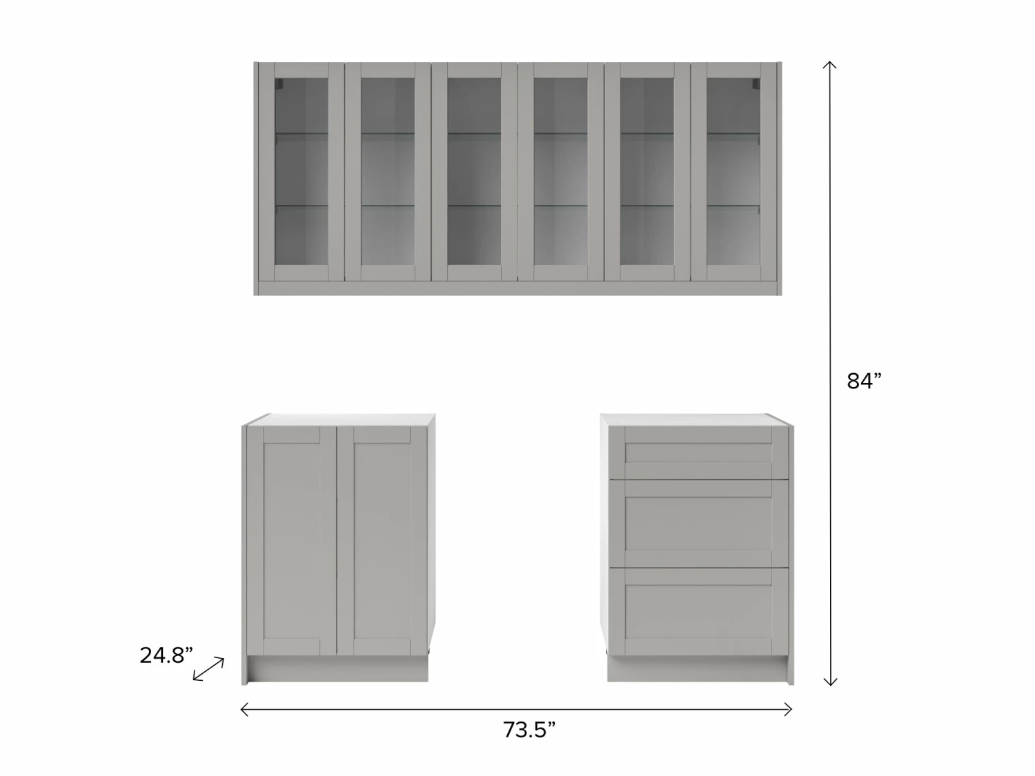 NewAge Products Home Bar Cabinets Home Bar 5 Piece Cabinet Set With Drawer Cabinet - 24 Inch 19 NewAge Products Home Bar Cabinets Home Bar 5 Piece Cabinet Set With Drawer Cabinet - 24 Inch