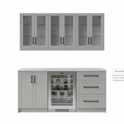 NewAge Products Home Bar Cabinets Home Bar 5 Piece Cabinet Set With Drawer Cabinet - 24 Inch 48 NewAge Products Home Bar Cabinets Home Bar 5 Piece Cabinet Set With Drawer Cabinet - 24 Inch