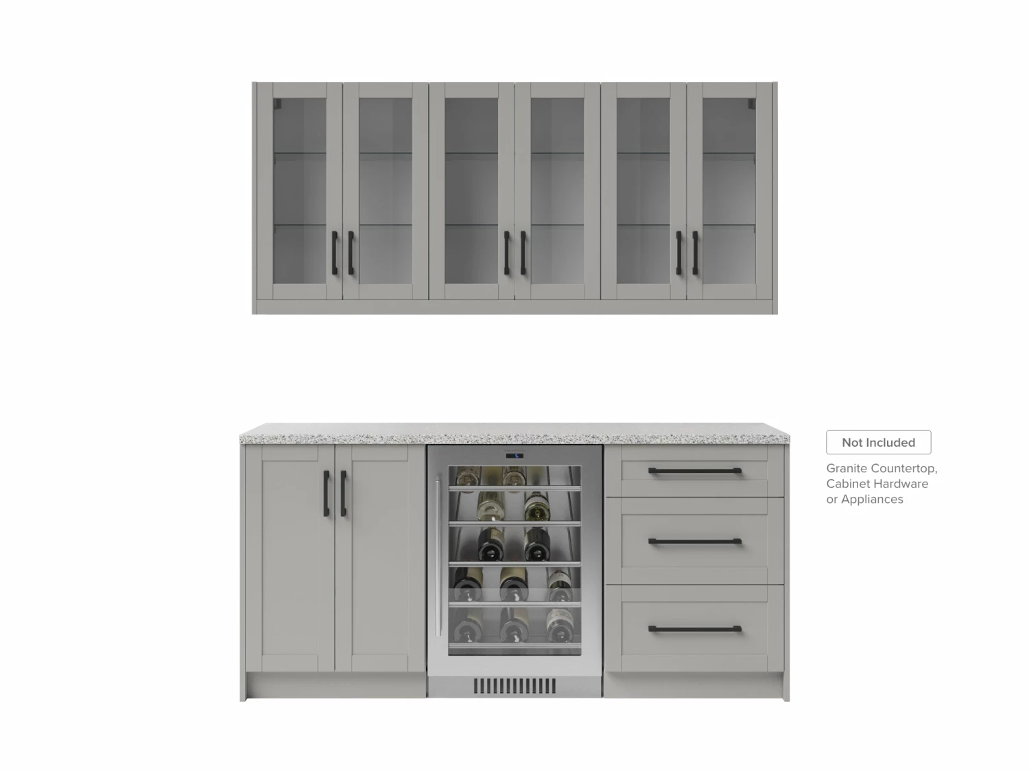 NewAge Products Home Bar Cabinets Home Bar 5 Piece Cabinet Set With Drawer Cabinet - 24 Inch 17 NewAge Products Home Bar Cabinets Home Bar 5 Piece Cabinet Set With Drawer Cabinet - 24 Inch