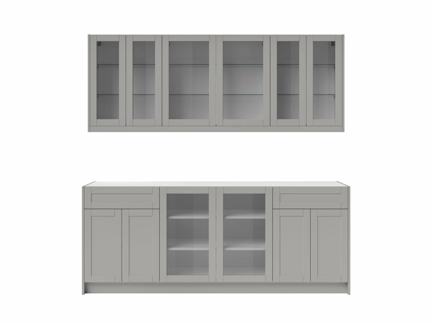 NewAge Products Home Bar 6 Piece Cabinet Set With Glass Door And Single Drawer Cabinets - 24 Inch 18 NewAge Products Home Bar 6 Piece Cabinet Set With Glass Door And Single Drawer Cabinets - 24 Inch