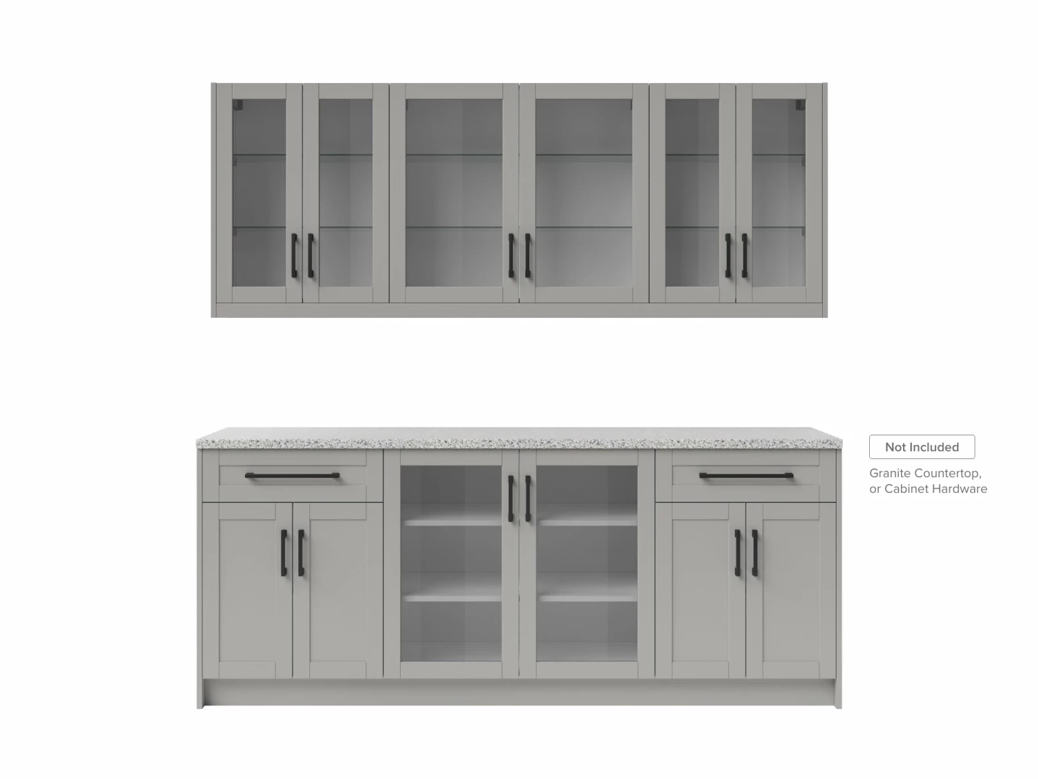 NewAge Products Home Bar 6 Piece Cabinet Set With Glass Door And Single Drawer Cabinets - 24 Inch 17 NewAge Products Home Bar 6 Piece Cabinet Set With Glass Door And Single Drawer Cabinets - 24 Inch