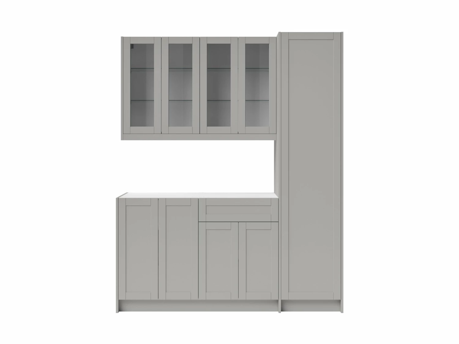 NewAge Products Home Bar 5 Piece Cabinet Set With Glass Door, Drawer And Pantry Cabinet - 24 Inch 18 NewAge Products Home Bar 5 Piece Cabinet Set With Glass Door, Drawer And Pantry Cabinet - 24 Inch