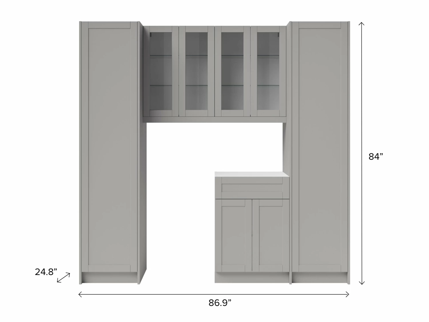 NewAge Products Home Bar Cabinets Home Bar 5 Piece Cabinet Set With Glass Door And Pantry Cabinet -24 Inch 19 NewAge Products Home Bar Cabinets Home Bar 5 Piece Cabinet Set With Glass Door And Pantry Cabinet -24 Inch