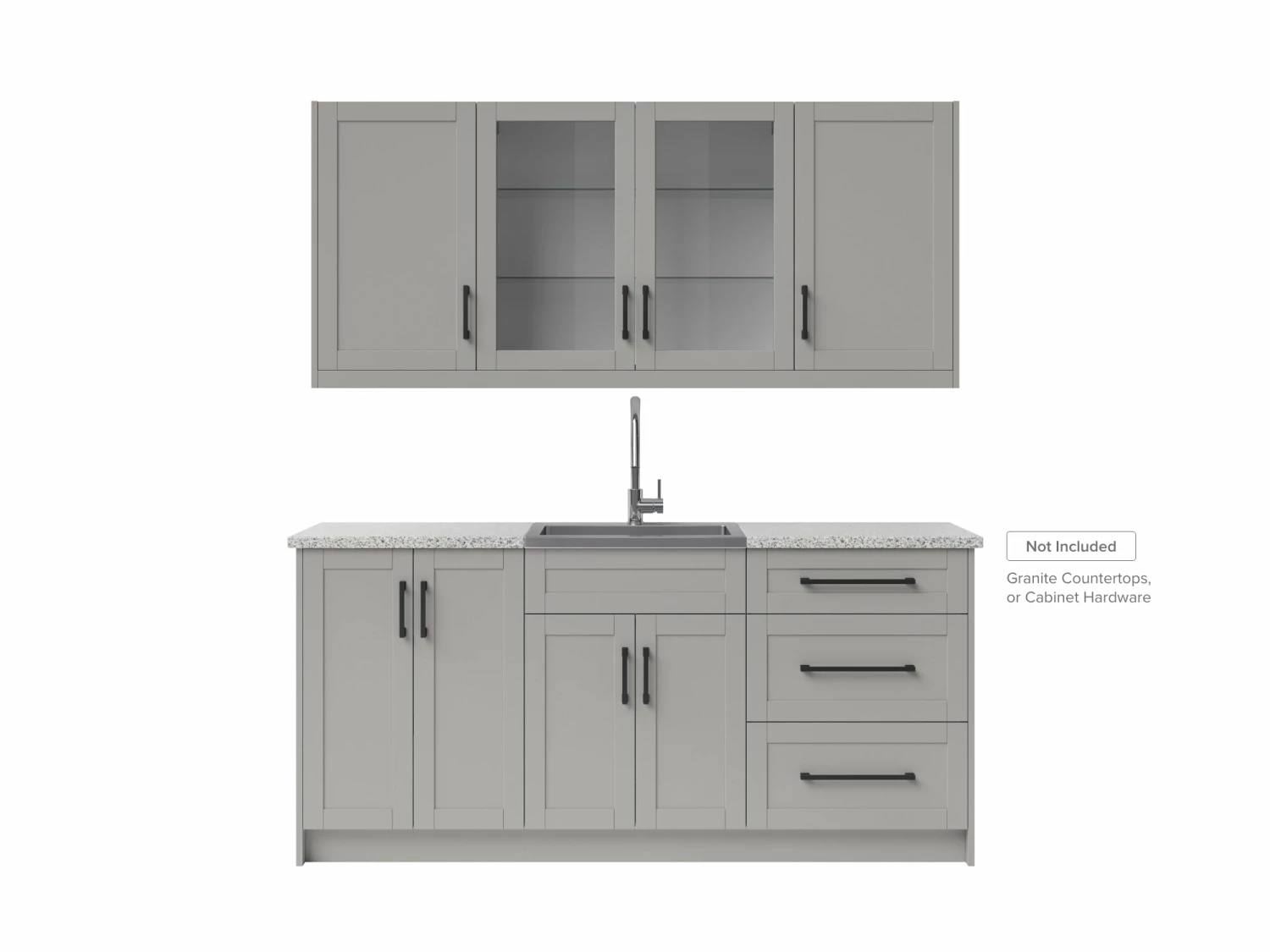 NewAge Products Home Wet Bar 8 Piece Cabinet Set With Glass Door, 24 In. Sink And Faucet - 24 Inch Home Bar Cabinets 18 NewAge Products Home Wet Bar 8 Piece Cabinet Set With Glass Door, 24 In. Sink And Faucet - 24 Inch Home Bar Cabinets