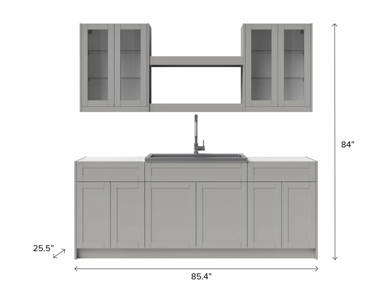 NewAge Products Home Bar Cabinets Home Wet Bar 9 Piece Cabinet Set With Shelves, 36 In. Sink And Faucet - 24 Inch 21 NewAge Products Home Bar Cabinets Home Wet Bar 9 Piece Cabinet Set With Shelves, 36 In. Sink And Faucet - 24 Inch