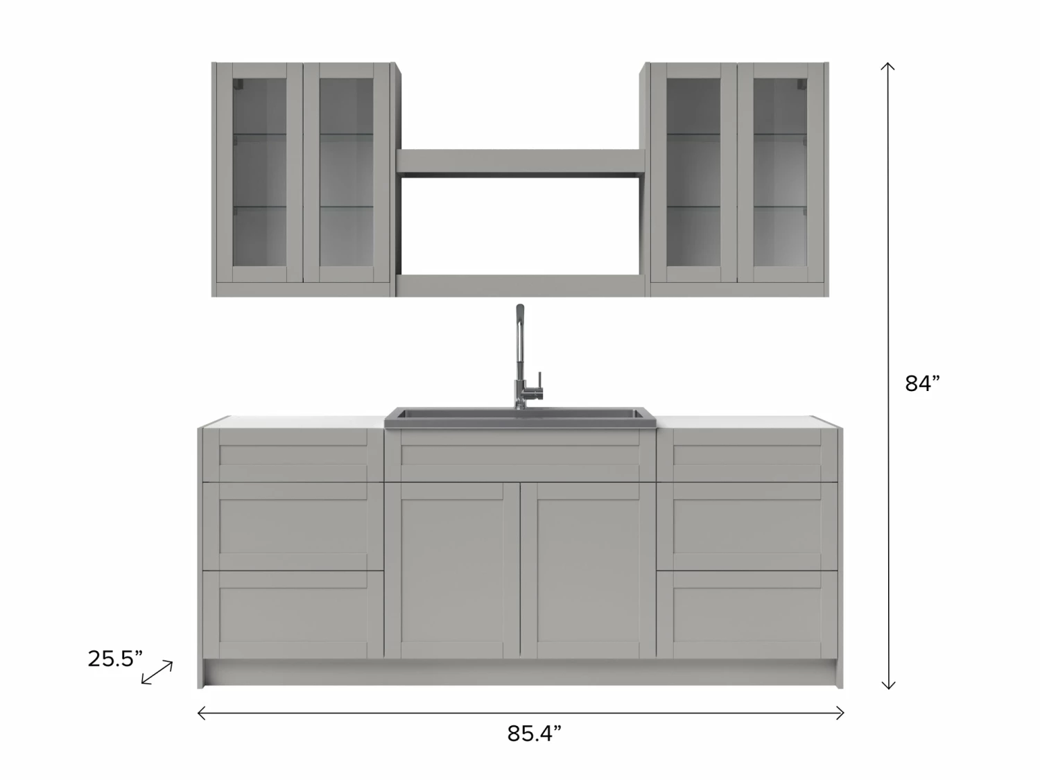 NewAge Products Home Bar Cabinets Home Wet Bar 9 Piece Cabinet Set With Drawers, Shelves, 36 In. Sink And Faucet - 24 Inch 21 NewAge Products Home Bar Cabinets Home Wet Bar 9 Piece Cabinet Set With Drawers, Shelves, 36 In. Sink And Faucet - 24 Inch
