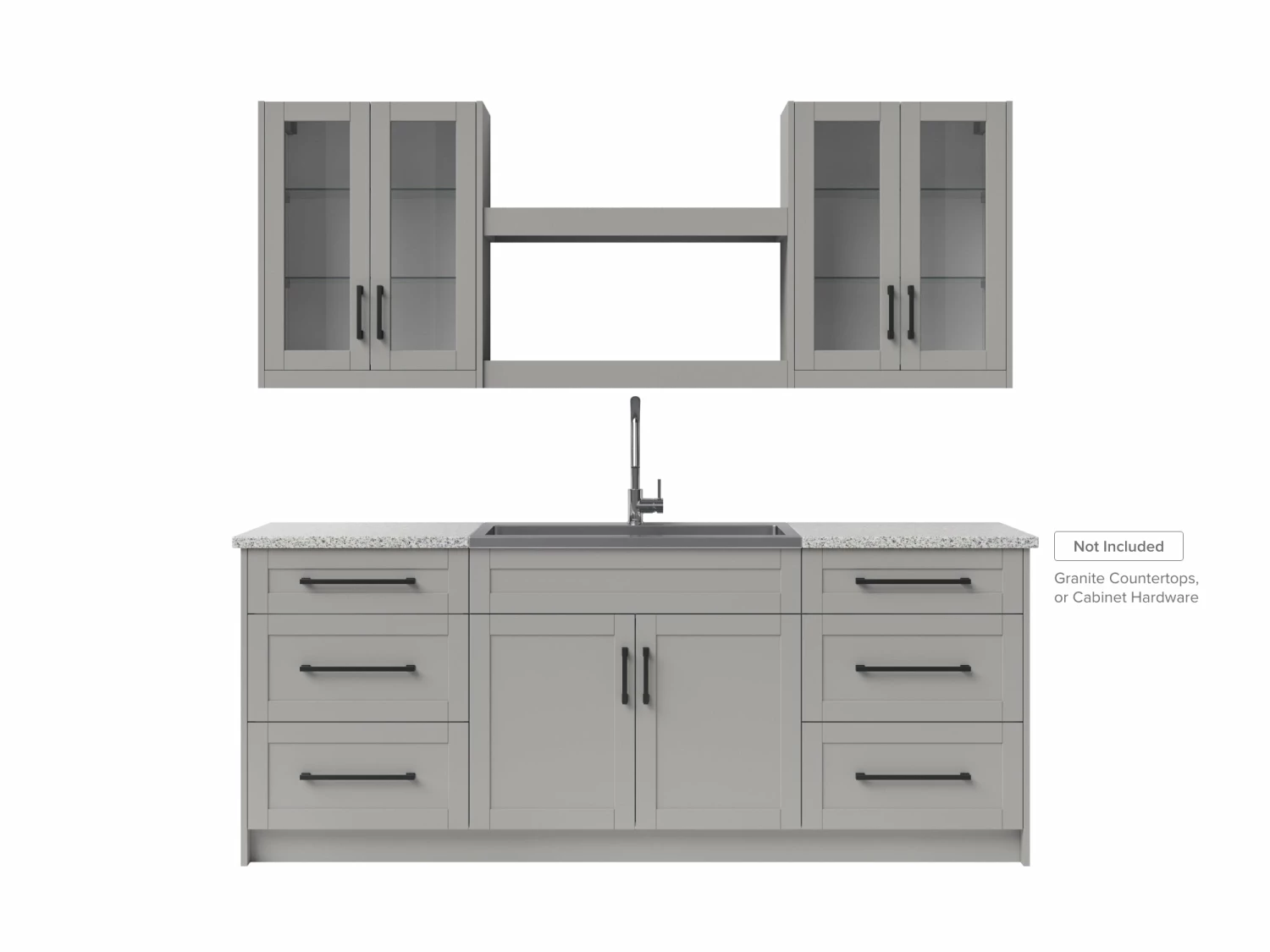 NewAge Products Home Bar Cabinets Home Wet Bar 9 Piece Cabinet Set With Drawers, Shelves, 36 In. Sink And Faucet - 24 Inch 19 NewAge Products Home Bar Cabinets Home Wet Bar 9 Piece Cabinet Set With Drawers, Shelves, 36 In. Sink And Faucet - 24 Inch