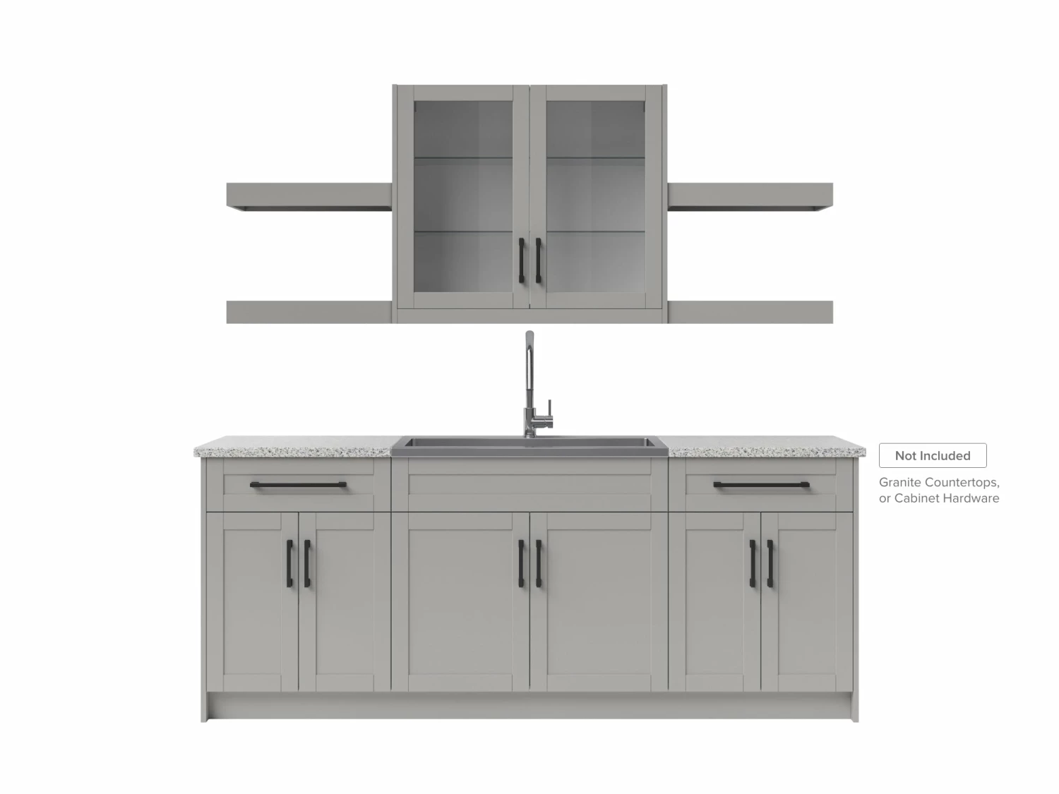 NewAge Products Home Wet Bar 10 Piece Cabinet Set With Shelves, 36 In. Sink And Faucet - 24 Inch Home Bar Cabinets 19 NewAge Products Home Wet Bar 10 Piece Cabinet Set With Shelves, 36 In. Sink And Faucet - 24 Inch Home Bar Cabinets