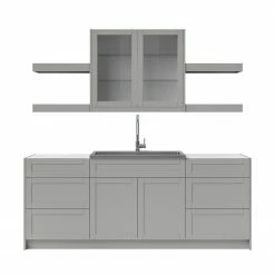 NewAge Products Home Wet Bar 10 Piece Cabinet Set With Drawers, Shelves, 36 In. Sink And Faucet - 24 Inch Home Bar Cabinets 55 NewAge Products Home Wet Bar 10 Piece Cabinet Set With Drawers, Shelves, 36 In. Sink And Faucet - 24 Inch Home Bar Cabinets