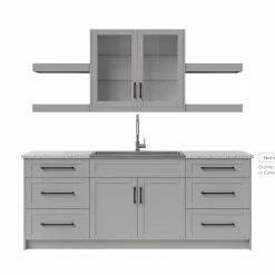 NewAge Products Home Wet Bar 10 Piece Cabinet Set With Drawers, Shelves, 36 In. Sink And Faucet - 24 Inch Home Bar Cabinets 54 NewAge Products Home Wet Bar 10 Piece Cabinet Set With Drawers, Shelves, 36 In. Sink And Faucet - 24 Inch Home Bar Cabinets