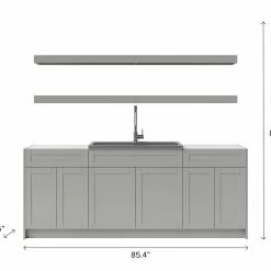 NewAge Products Home Wet Bar 9 Piece Cabinet Set With Top Shelves, 36 In. Sink And Faucet - 24 Inch Home Bar Cabinets 56 NewAge Products Home Wet Bar 9 Piece Cabinet Set With Top Shelves, 36 In. Sink And Faucet - 24 Inch Home Bar Cabinets