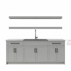 NewAge Products Home Wet Bar 9 Piece Cabinet Set With Top Shelves, 36 In. Sink And Faucet - 24 Inch Home Bar Cabinets 54 NewAge Products Home Wet Bar 9 Piece Cabinet Set With Top Shelves, 36 In. Sink And Faucet - 24 Inch Home Bar Cabinets