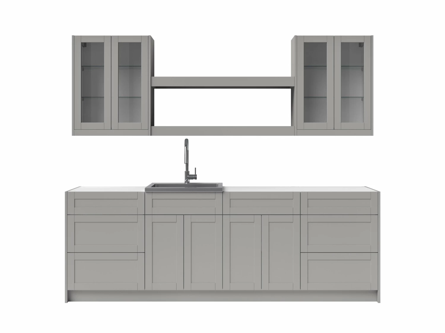 NewAge Products Home Bar Cabinets Home Wet Bar 10 Piece Cabinet Set With Centered Shelves, 36 In. Sink And Faucet - 24 Inch 20 NewAge Products Home Bar Cabinets Home Wet Bar 10 Piece Cabinet Set With Centered Shelves, 36 In. Sink And Faucet - 24 Inch