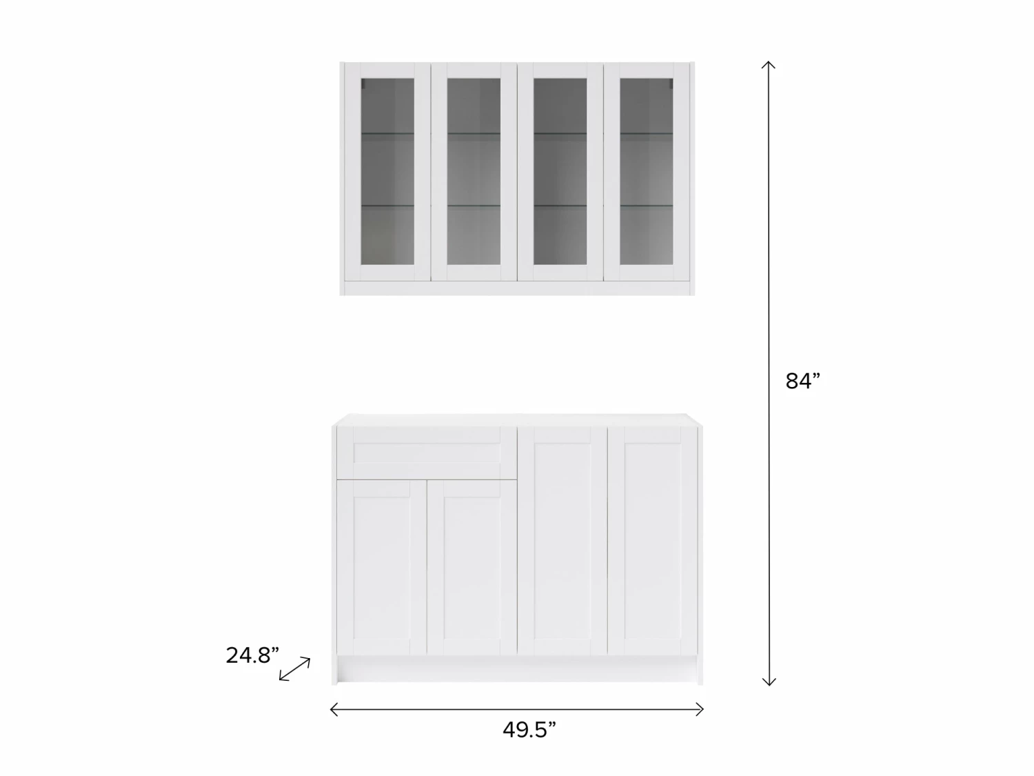 NewAge Products Home Bar Cabinets HOME BAR 4 Piece Cabinet Set With Glass Doors Cabinets - 24 Inch 3 NewAge Products Home Bar Cabinets HOME BAR 4 Piece Cabinet Set With Glass Doors Cabinets - 24 Inch