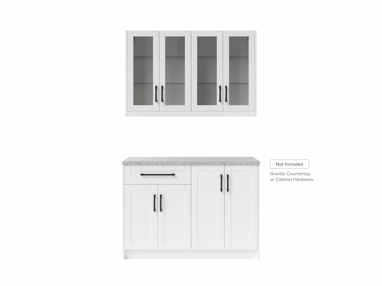 NewAge Products Home Bar Cabinets HOME BAR 4 Piece Cabinet Set With Glass Doors Cabinets - 24 Inch 1 NewAge Products Home Bar Cabinets HOME BAR 4 Piece Cabinet Set With Glass Doors Cabinets - 24 Inch