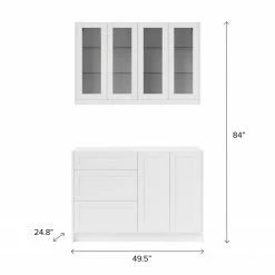 NewAge Products Home Bar Cabinets Home Bar 4 Piece Cabinet Set With Glass Door And Drawer Cabinet - 24 Inch 34 NewAge Products Home Bar Cabinets Home Bar 4 Piece Cabinet Set With Glass Door And Drawer Cabinet - 24 Inch