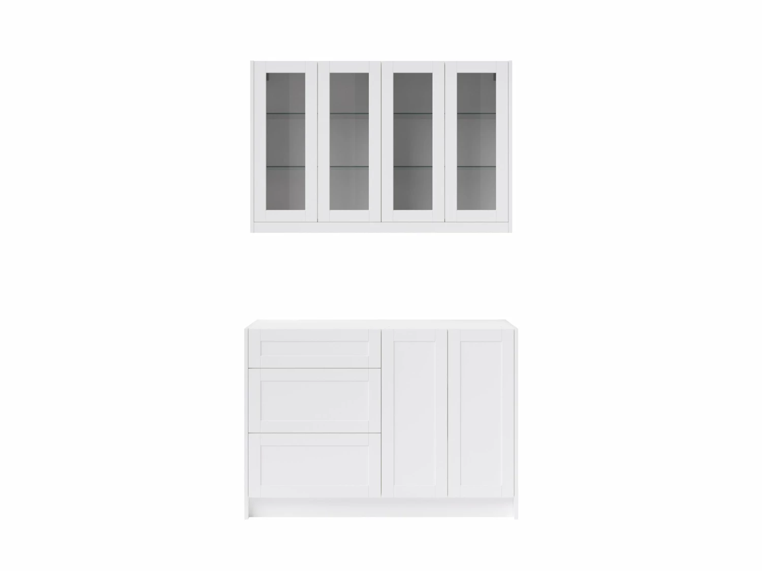 NewAge Products Home Bar Cabinets Home Bar 4 Piece Cabinet Set With Glass Door And Drawer Cabinet - 24 Inch 2 NewAge Products Home Bar Cabinets Home Bar 4 Piece Cabinet Set With Glass Door And Drawer Cabinet - 24 Inch