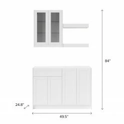 NewAge Products Home Bar 5 Piece Cabinet Set With Shelves - 24 Inch Home Bar Cabinets 36 NewAge Products Home Bar 5 Piece Cabinet Set With Shelves - 24 Inch Home Bar Cabinets