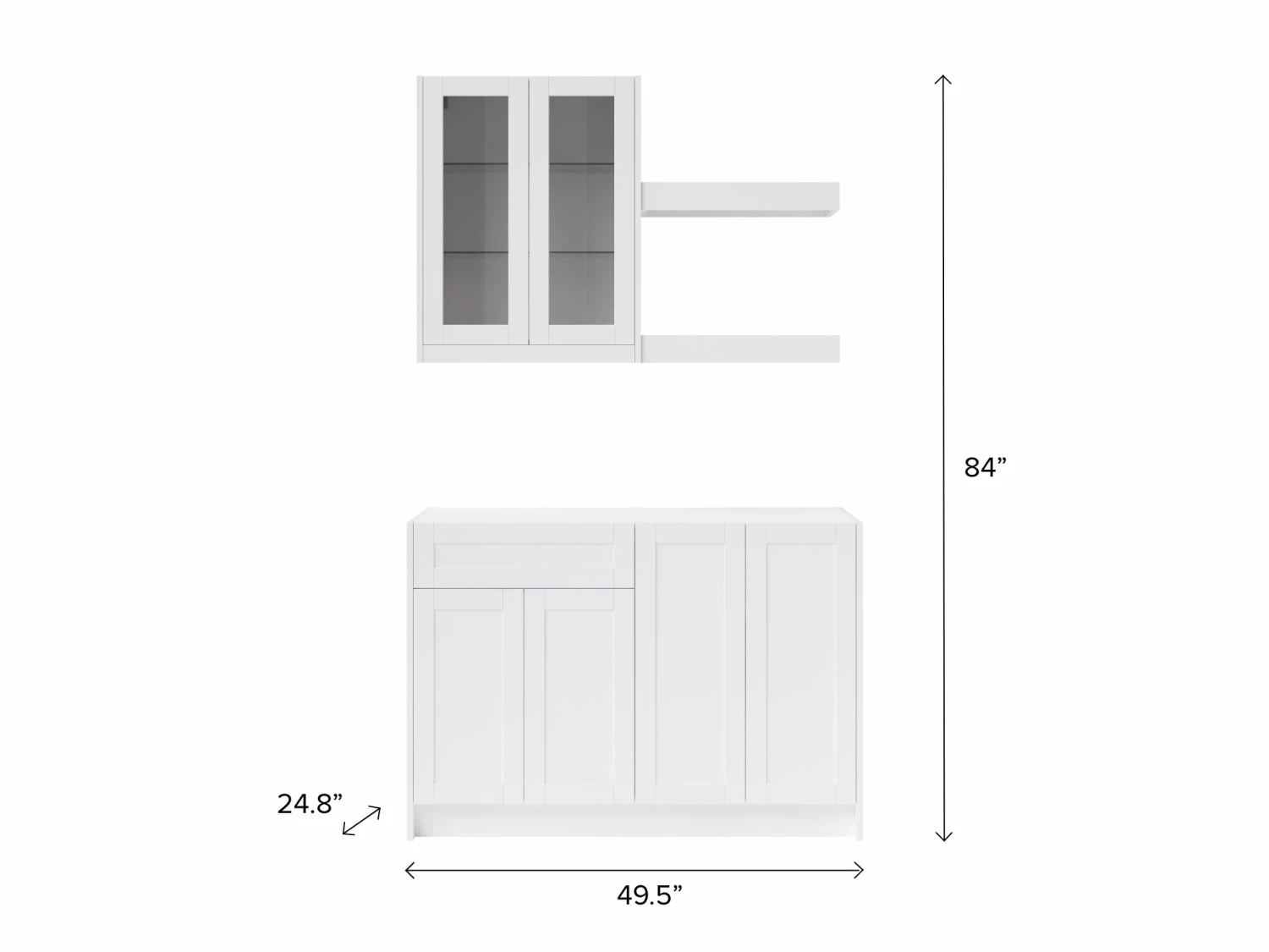 NewAge Products Home Bar 5 Piece Cabinet Set With Shelves - 24 Inch Home Bar Cabinets 3 NewAge Products Home Bar 5 Piece Cabinet Set With Shelves - 24 Inch Home Bar Cabinets