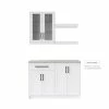 NewAge Products Home Bar 5 Piece Cabinet Set With Shelves - 24 Inch Home Bar Cabinets
