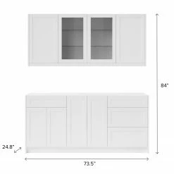NewAge Products Home Bar 6 Piece Cabinet Set With Glass Door And Drawer Cabinet - 24 Inch Home Bar Cabinets 34 NewAge Products Home Bar 6 Piece Cabinet Set With Glass Door And Drawer Cabinet - 24 Inch Home Bar Cabinets