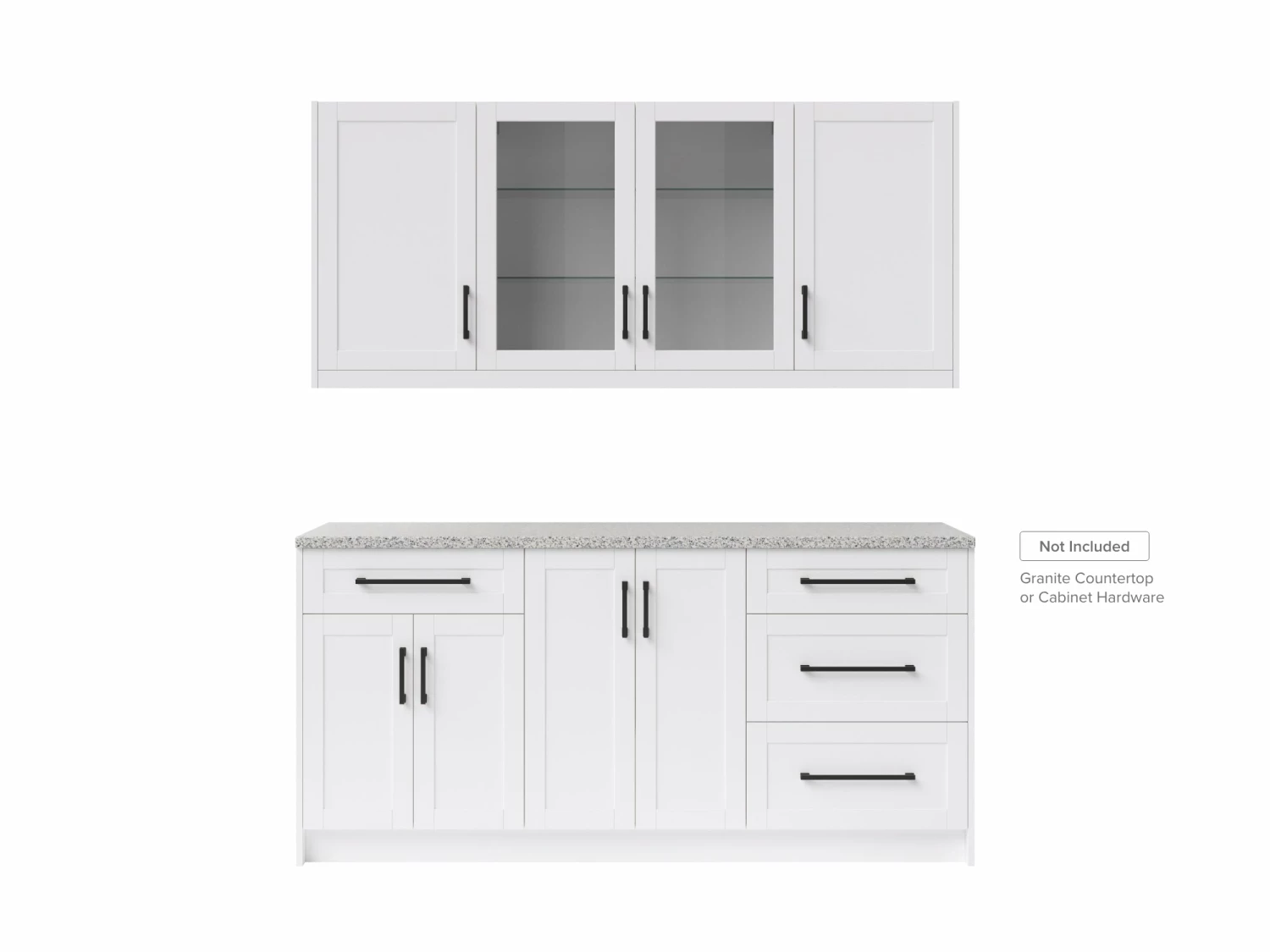 NewAge Products Home Bar 6 Piece Cabinet Set With Glass Door And Drawer Cabinet - 24 Inch Home Bar Cabinets 1 NewAge Products Home Bar 6 Piece Cabinet Set With Glass Door And Drawer Cabinet - 24 Inch Home Bar Cabinets