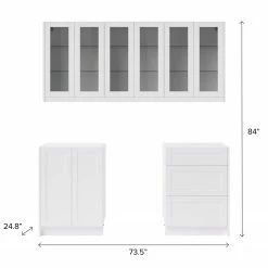 NewAge Products Home Bar Cabinets Home Bar 5 Piece Cabinet Set With Drawer Cabinet - 24 Inch 34 NewAge Products Home Bar Cabinets Home Bar 5 Piece Cabinet Set With Drawer Cabinet - 24 Inch