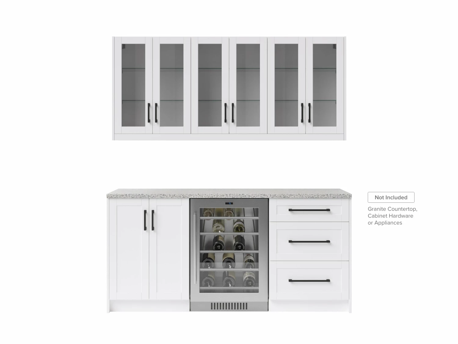 NewAge Products Home Bar Cabinets Home Bar 5 Piece Cabinet Set With Drawer Cabinet - 24 Inch 1 NewAge Products Home Bar Cabinets Home Bar 5 Piece Cabinet Set With Drawer Cabinet - 24 Inch