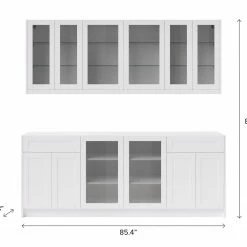 NewAge Products Home Bar 6 Piece Cabinet Set With Glass Door And Single Drawer Cabinets - 24 Inch 34 NewAge Products Home Bar 6 Piece Cabinet Set With Glass Door And Single Drawer Cabinets - 24 Inch