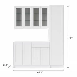 NewAge Products Home Bar 5 Piece Cabinet Set With Glass Door, Drawer And Pantry Cabinet - 24 Inch 34 NewAge Products Home Bar 5 Piece Cabinet Set With Glass Door, Drawer And Pantry Cabinet - 24 Inch
