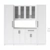 NewAge Products Home Bar 6 Piece Cabinet Set With Glass Door, Drawer And Pantry Cabinets - 24 Inch Home Bar Cabinets