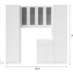 NewAge Products Home Bar Cabinets Home Bar 5 Piece Cabinet Set With Glass Door And Pantry Cabinet -24 Inch 34 NewAge Products Home Bar Cabinets Home Bar 5 Piece Cabinet Set With Glass Door And Pantry Cabinet -24 Inch